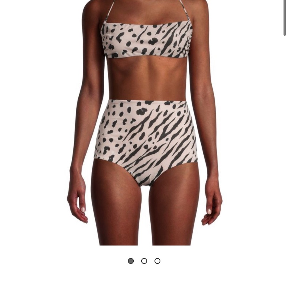 Valentino pink animal print bikini bottom sz XS
